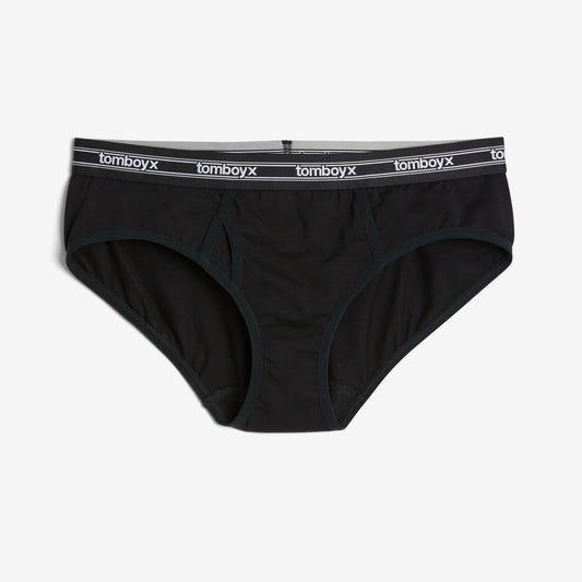 TomboyX Iconic Briefs - Black Retro Logo