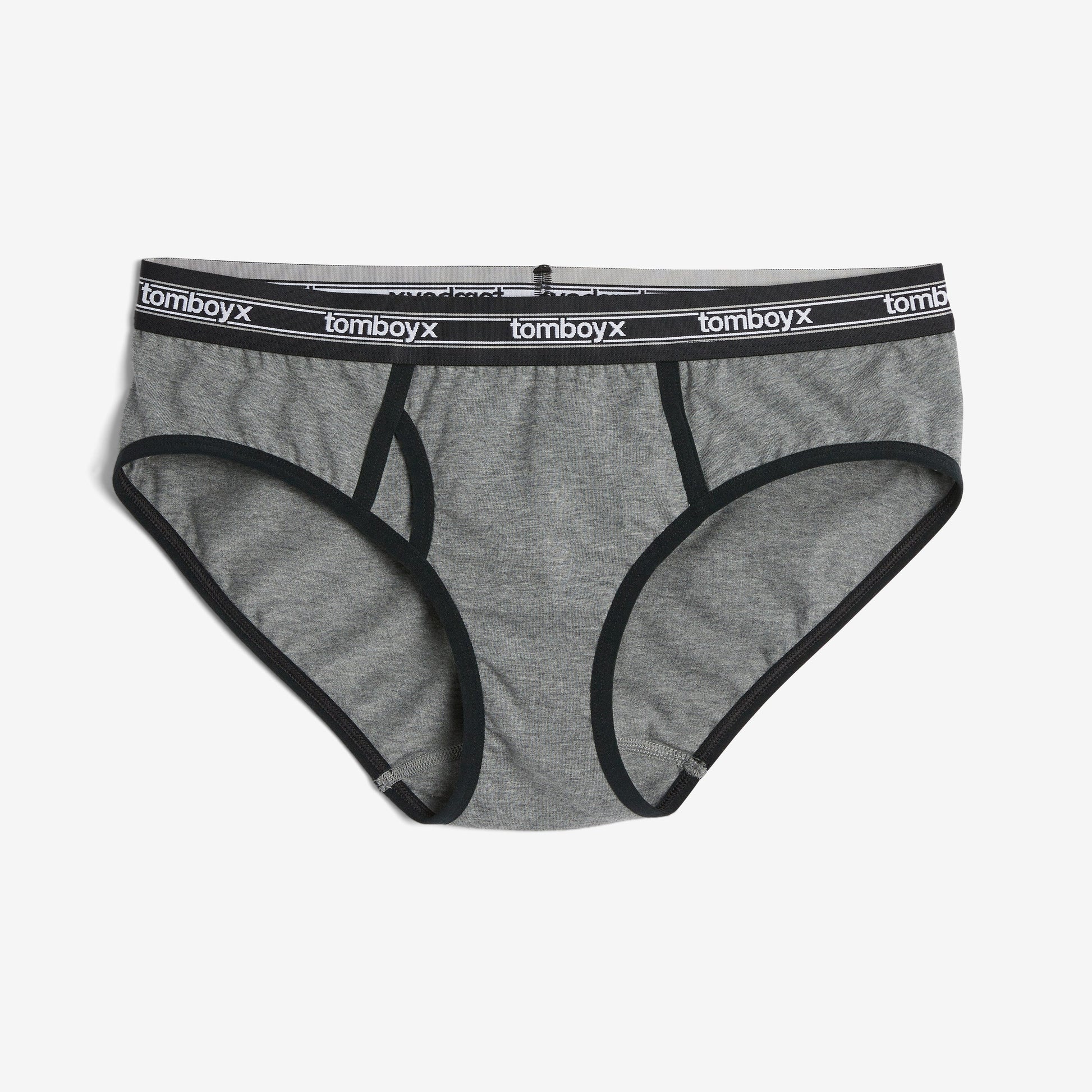 TomboyX Iconic Briefs - Charcoal Retro Logo