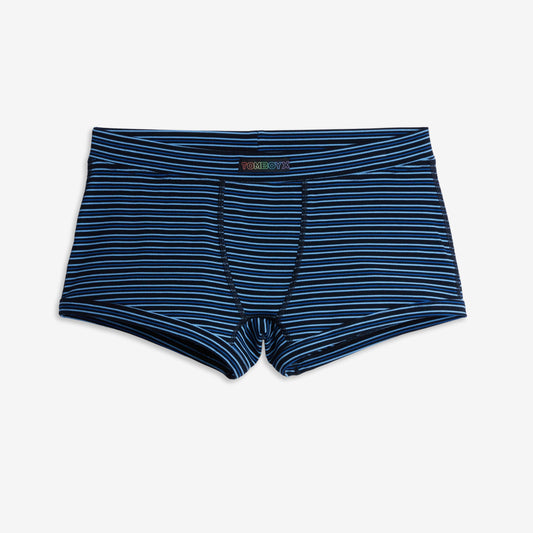 TomboyX Bamboo Rib Boy Shorts - Ink Blue Stripe