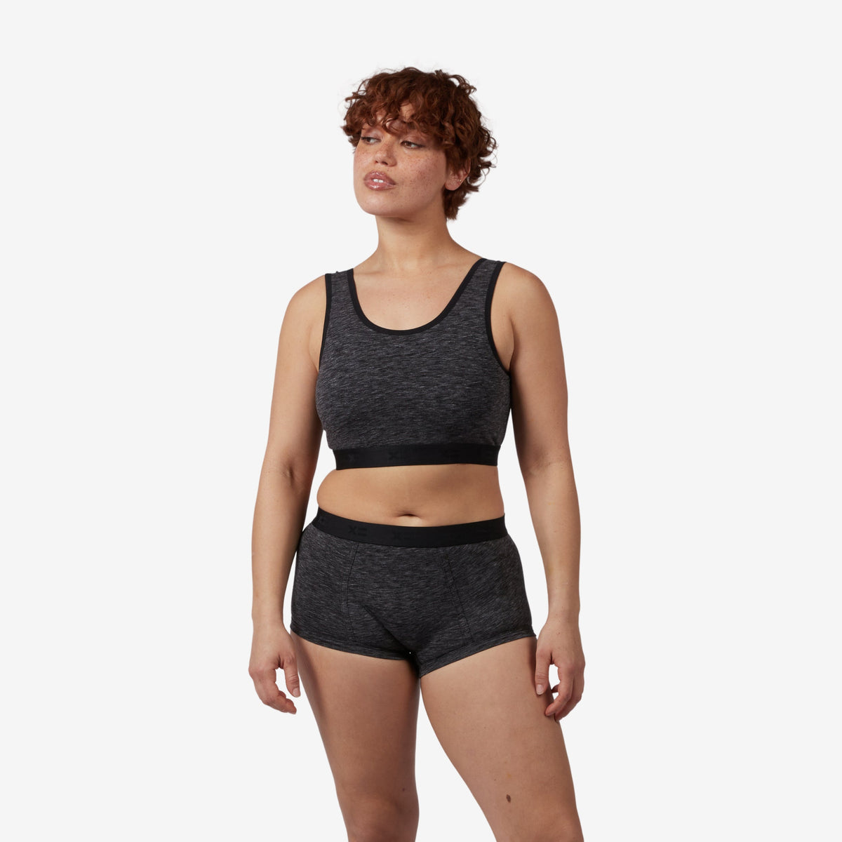 TomboyX Boy Shorts - Meteor Gray Heather
