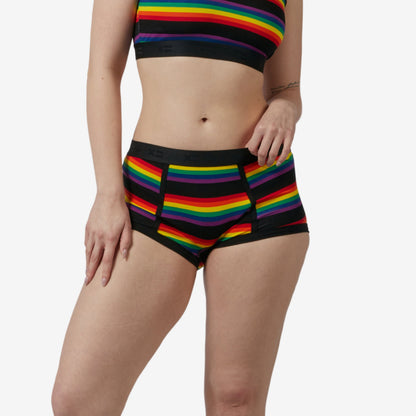 TomboyX Boy Shorts - Stripe Unbound