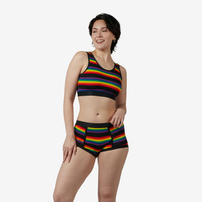 TomboyX Boy Shorts - Stripe Unbound