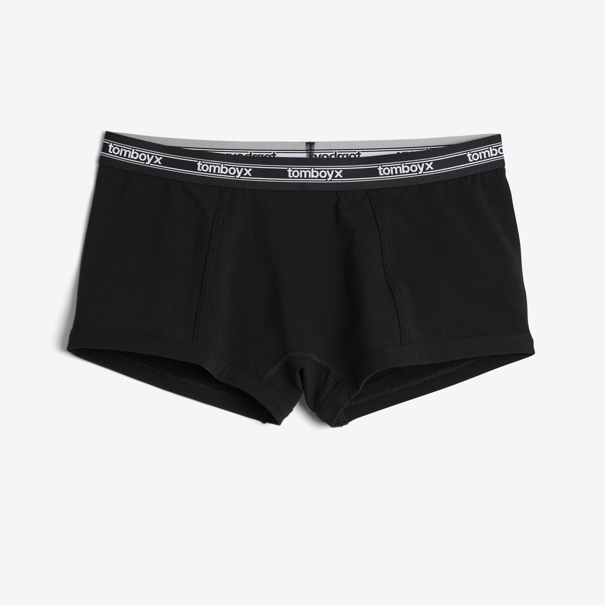 TomboyX Boy Shorts - Black Retro Logo