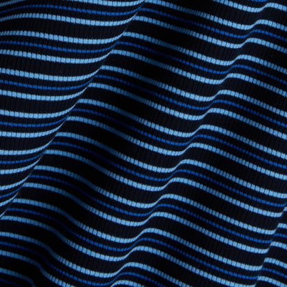 TomboyX Bamboo Rib 4.5" Trunks - Ink Blue Stripe