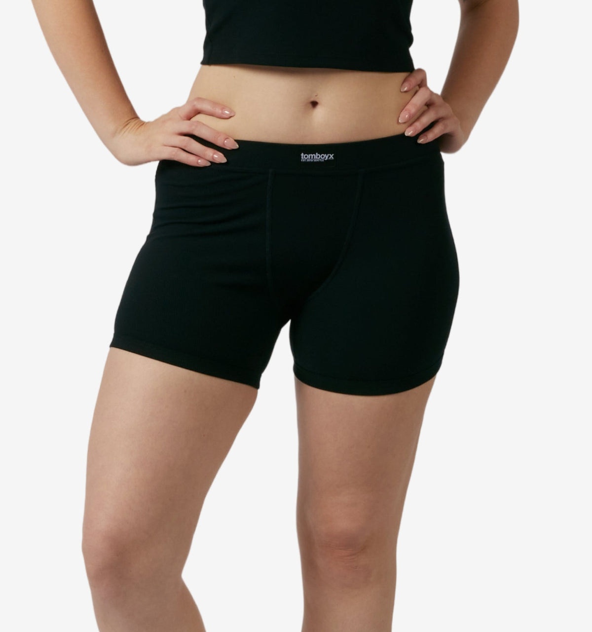 TomboyX Bamboo Rib 4.5" Trunks - Black