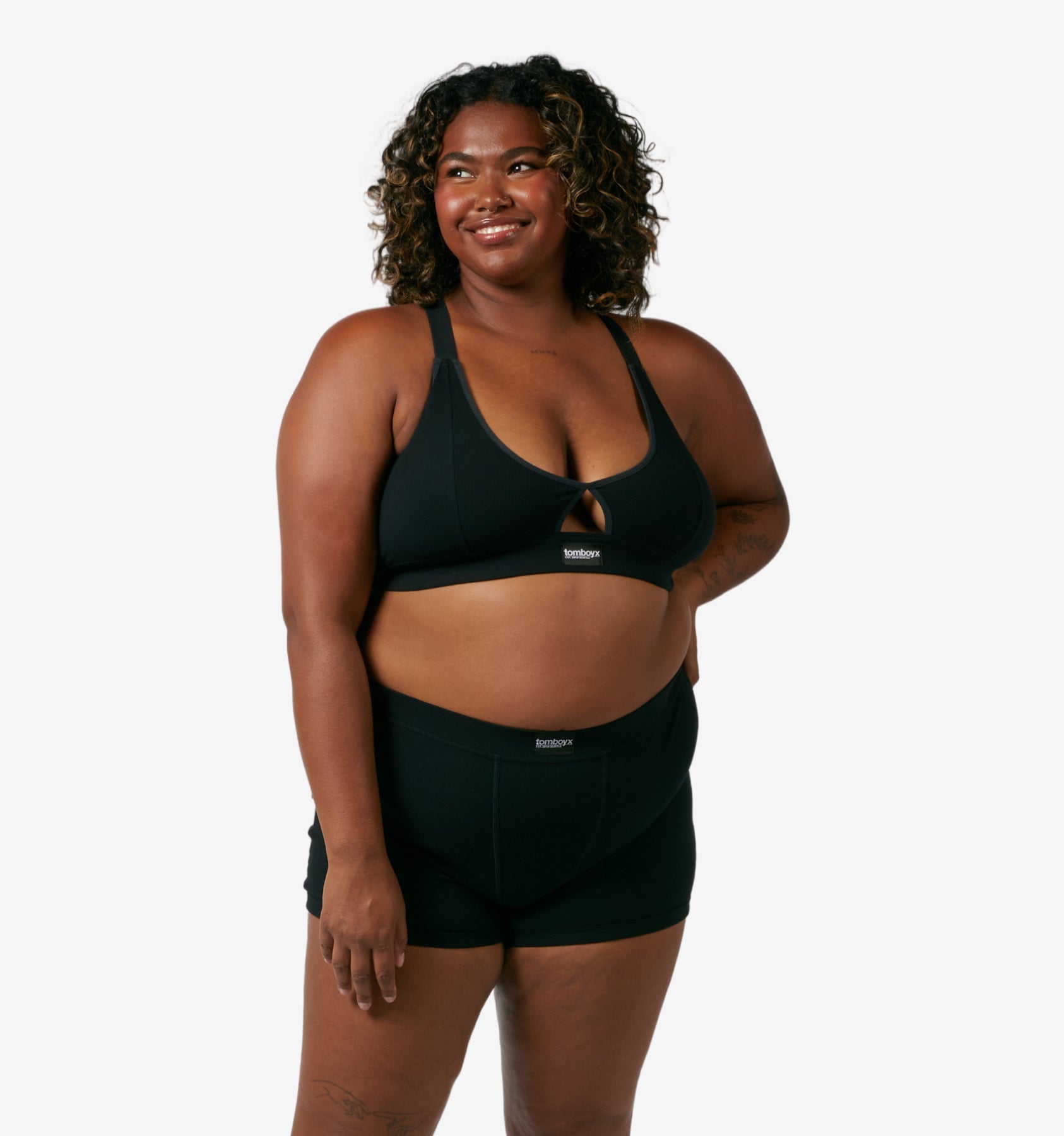 TomboyX Bamboo Rib 4.5" Trunks - Black