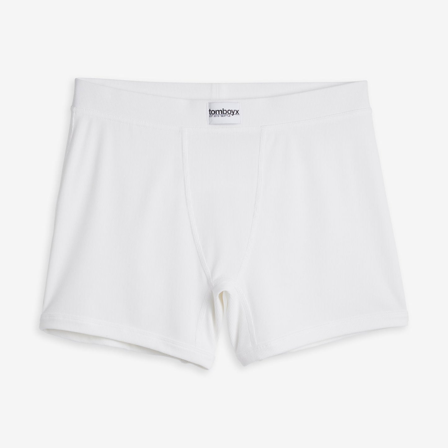 TomboyX Bamboo Rib 4.5" Trunks - Bright White