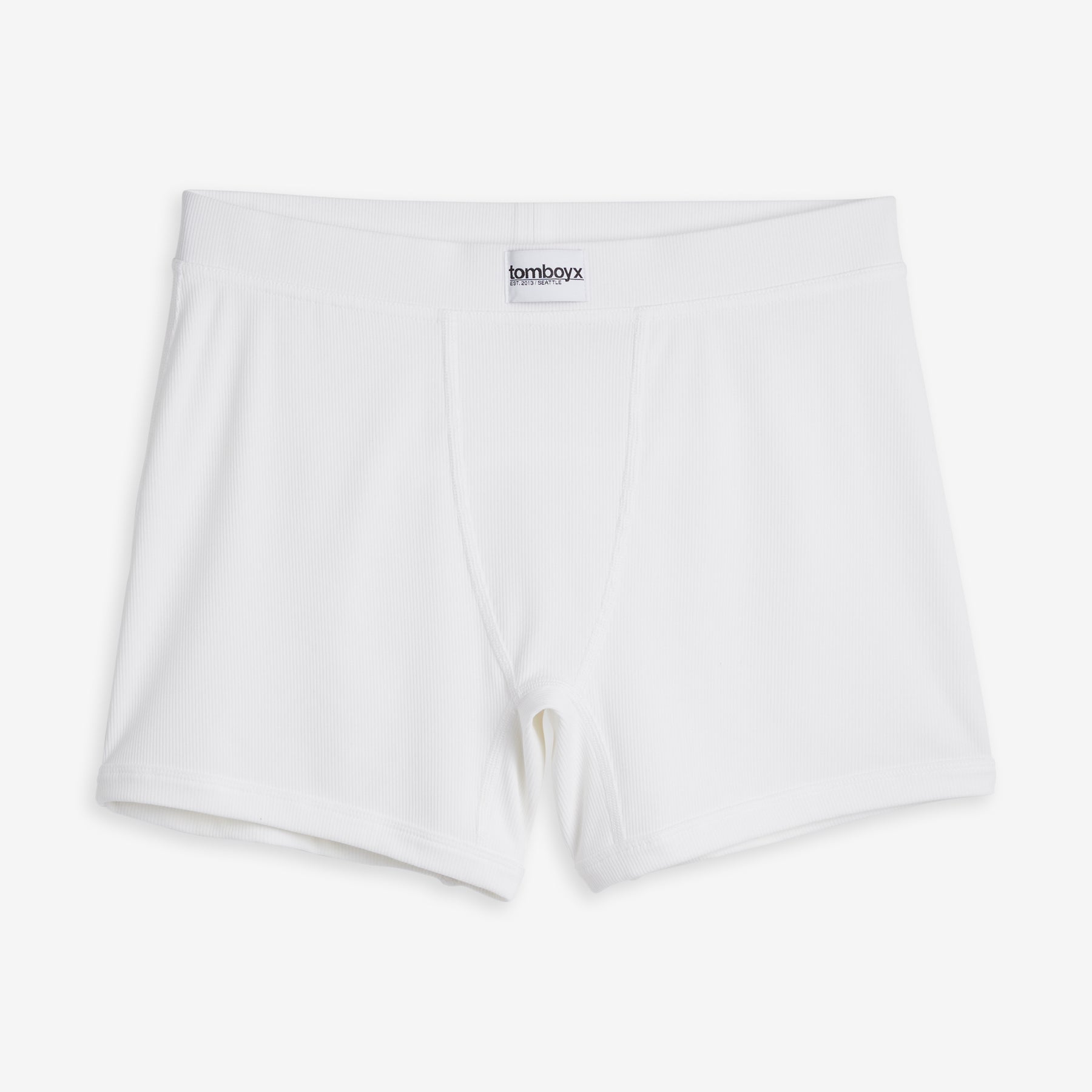 TomboyX Bamboo Rib 4.5" Trunks - Bright White