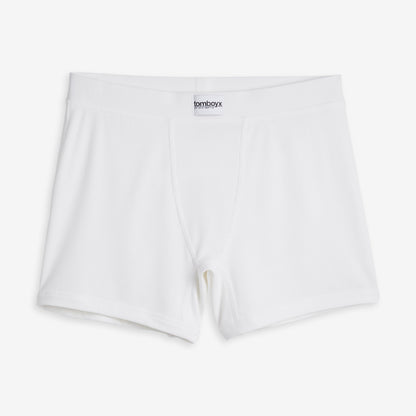 TomboyX Bamboo Rib 4.5" Trunks - Bright White