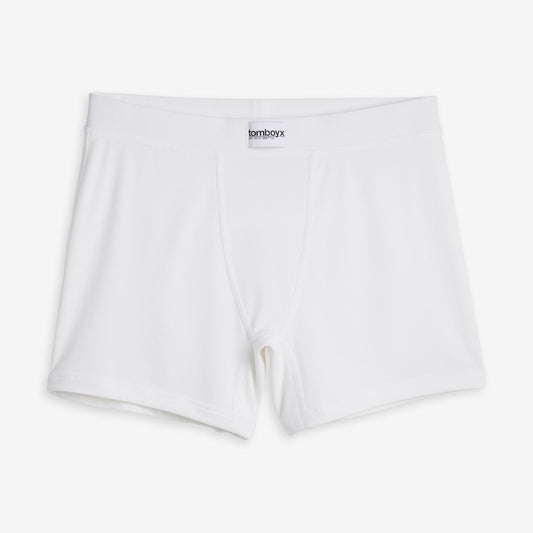 TomboyX Bamboo Rib 4.5" Trunks - Bright White