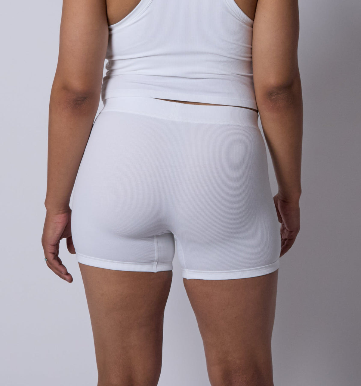 TomboyX Bamboo Rib 4.5" Trunks - Bright White