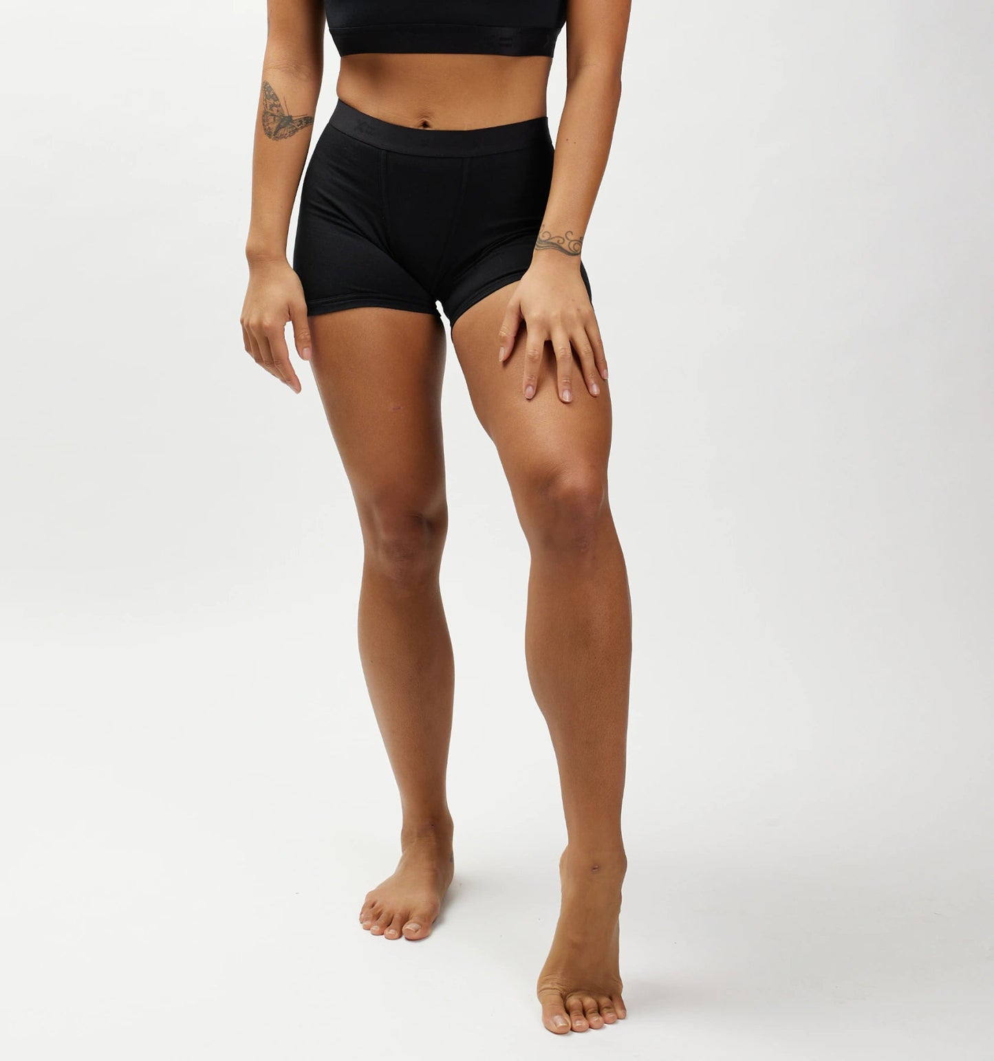 TomboyX 4.5" Trunks - Black X= Rainbow