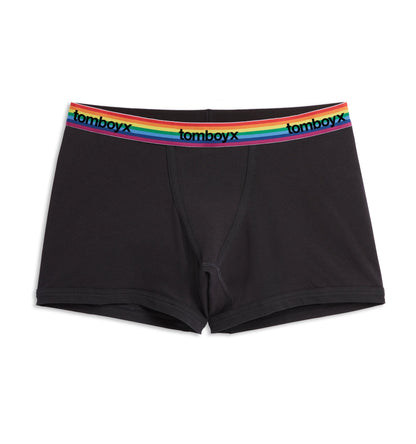 TomboyX 4.5" Trunks - Black Rainbow Logo