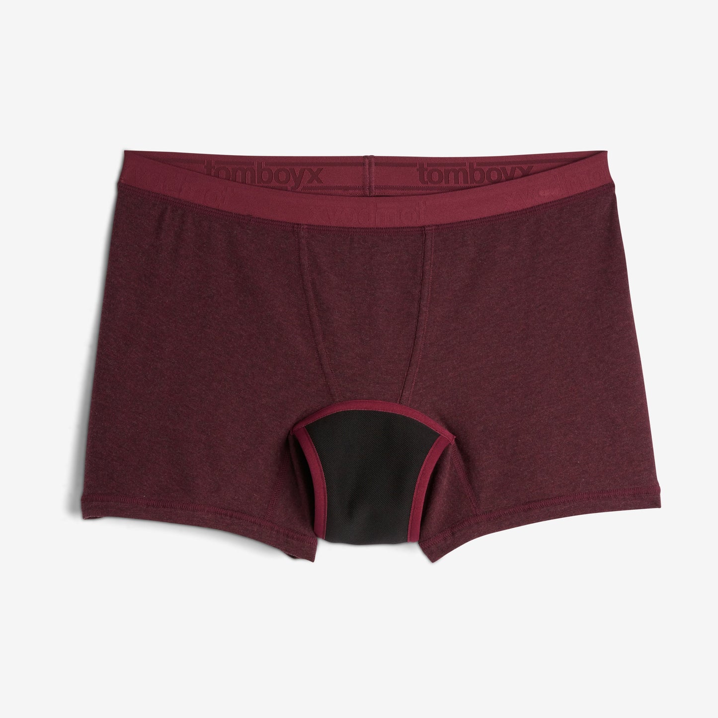 TomboyX First Line Period 4.5" Trunks - Black Cherry Heather