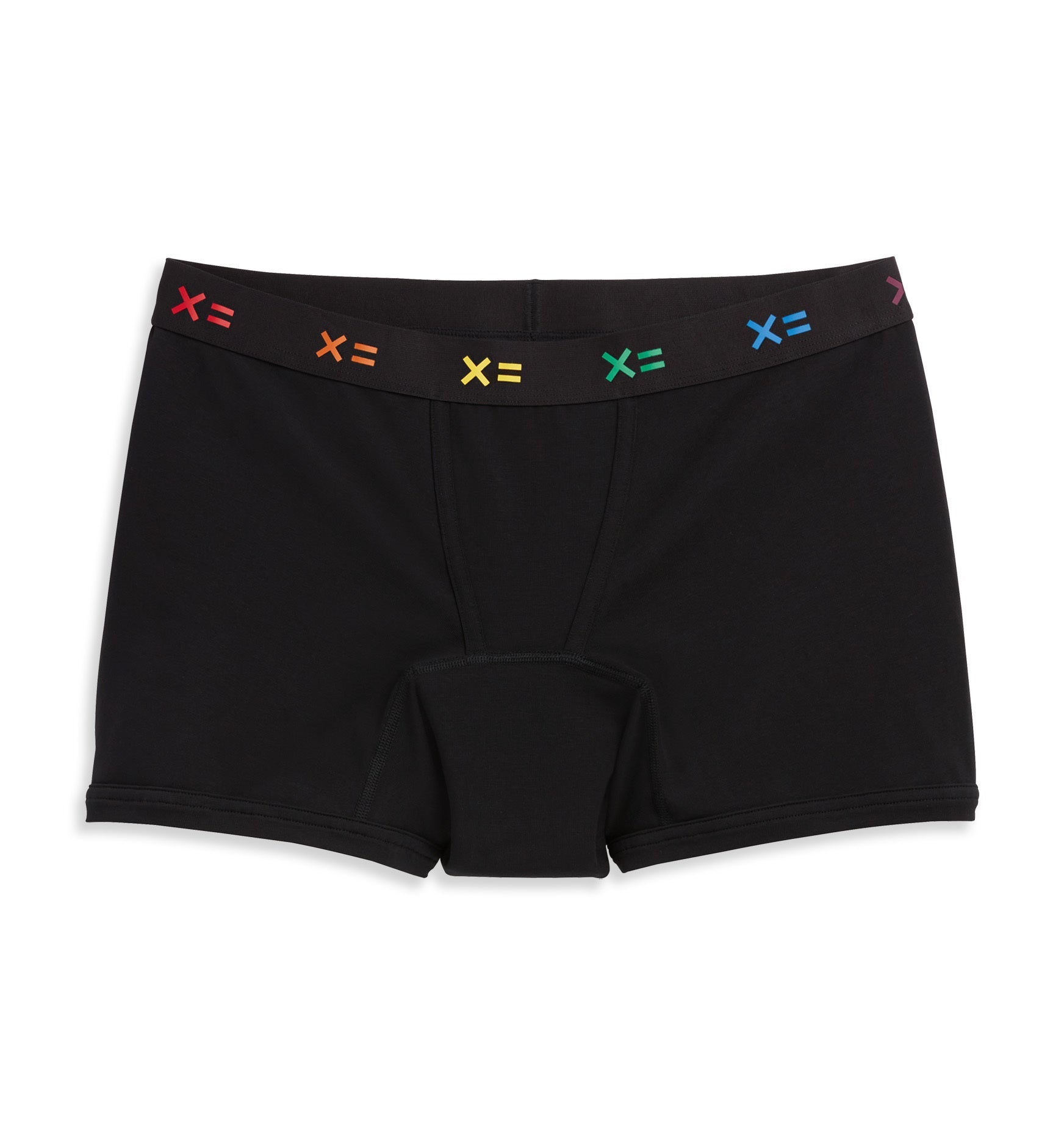 TomboyX First Line Period 4.5" Trunks - Black X= Rainbow
