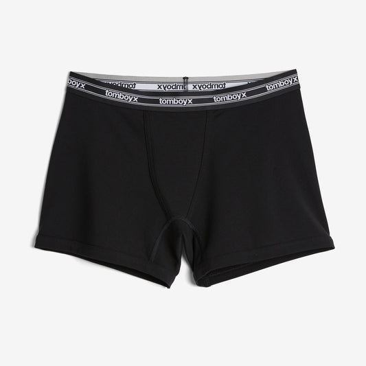 TomboyX 4.5" Trunks - Black Retro Logo