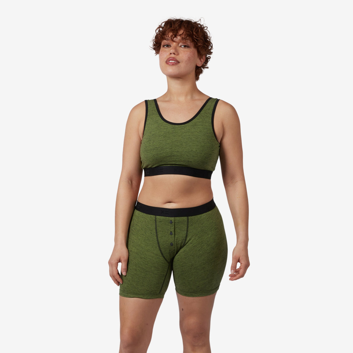 TomboyX 6" Fly Boxer Briefs - Forest Heather