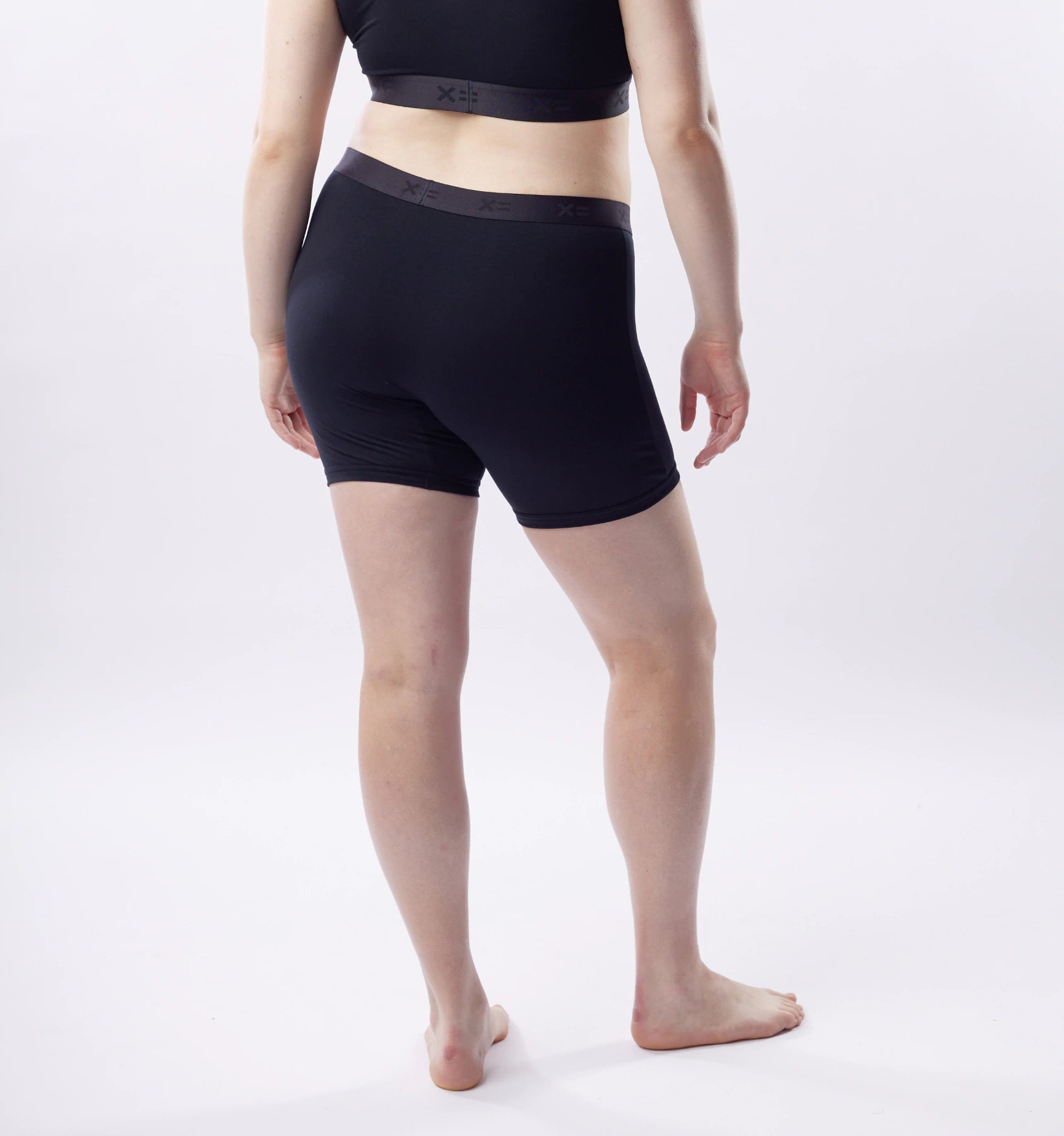 TomboyX 6" No Fly Boxer Briefs - X= Black