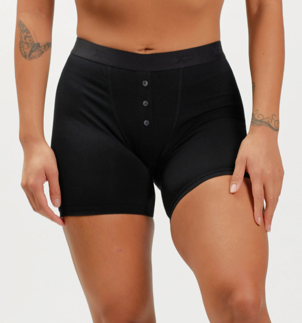 TomboyX 6" Fly Boxer Briefs - X= Black