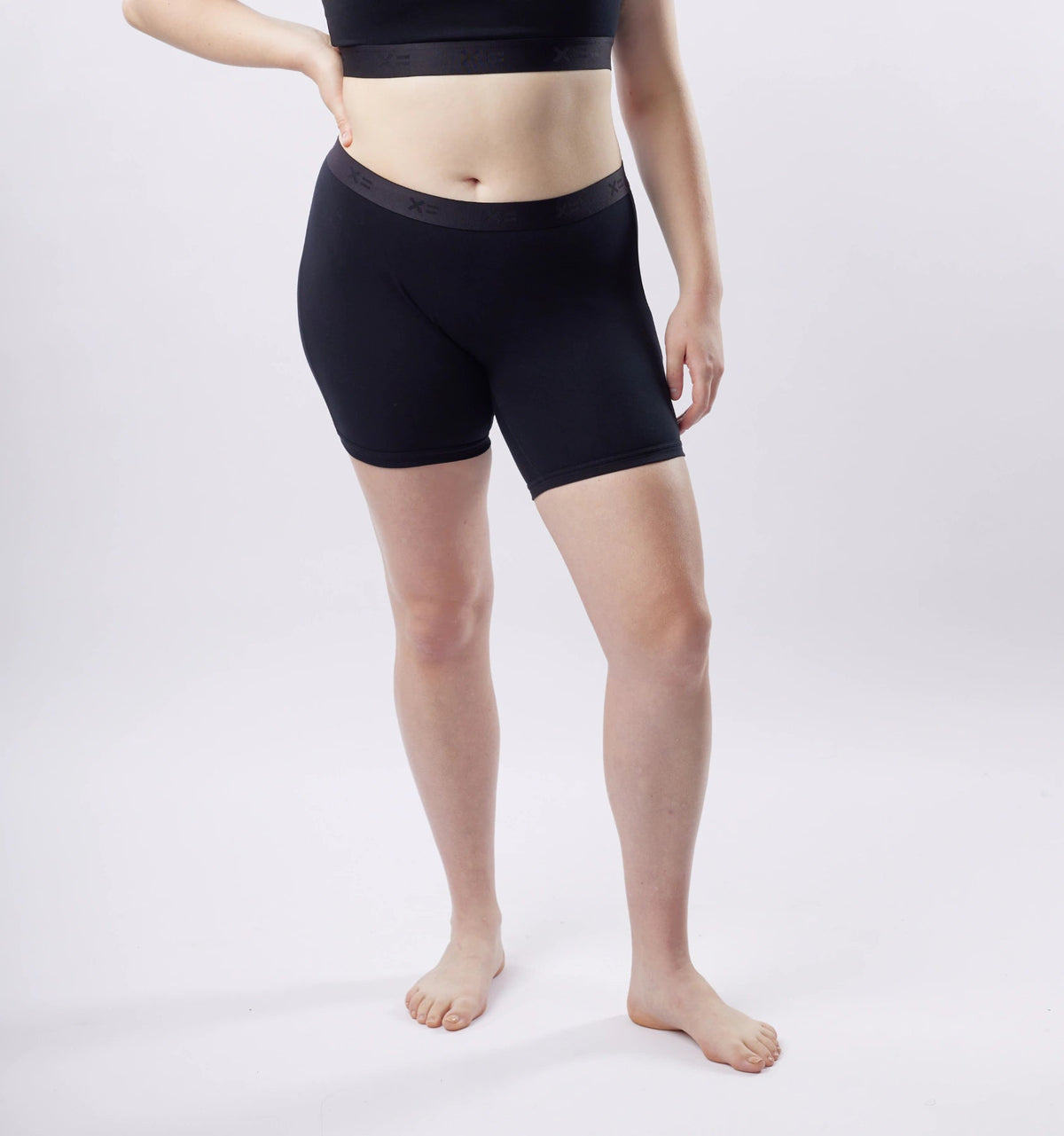 TomboyX 6" No Fly Boxer Briefs - Black X= Rainbow