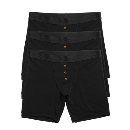 TomboyX 6" Fly Boxer Briefs 3-Pack - TENCEL™ Modal X= Black