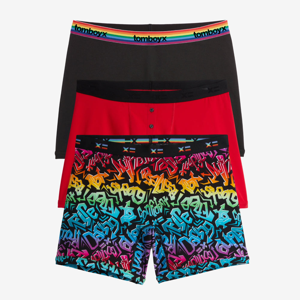 TomboyX 6" Boxer Briefs 3-Pack - Tagged And True