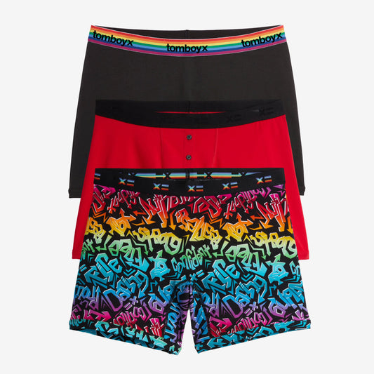 TomboyX 6" Boxer Briefs 3-Pack - Tagged And True