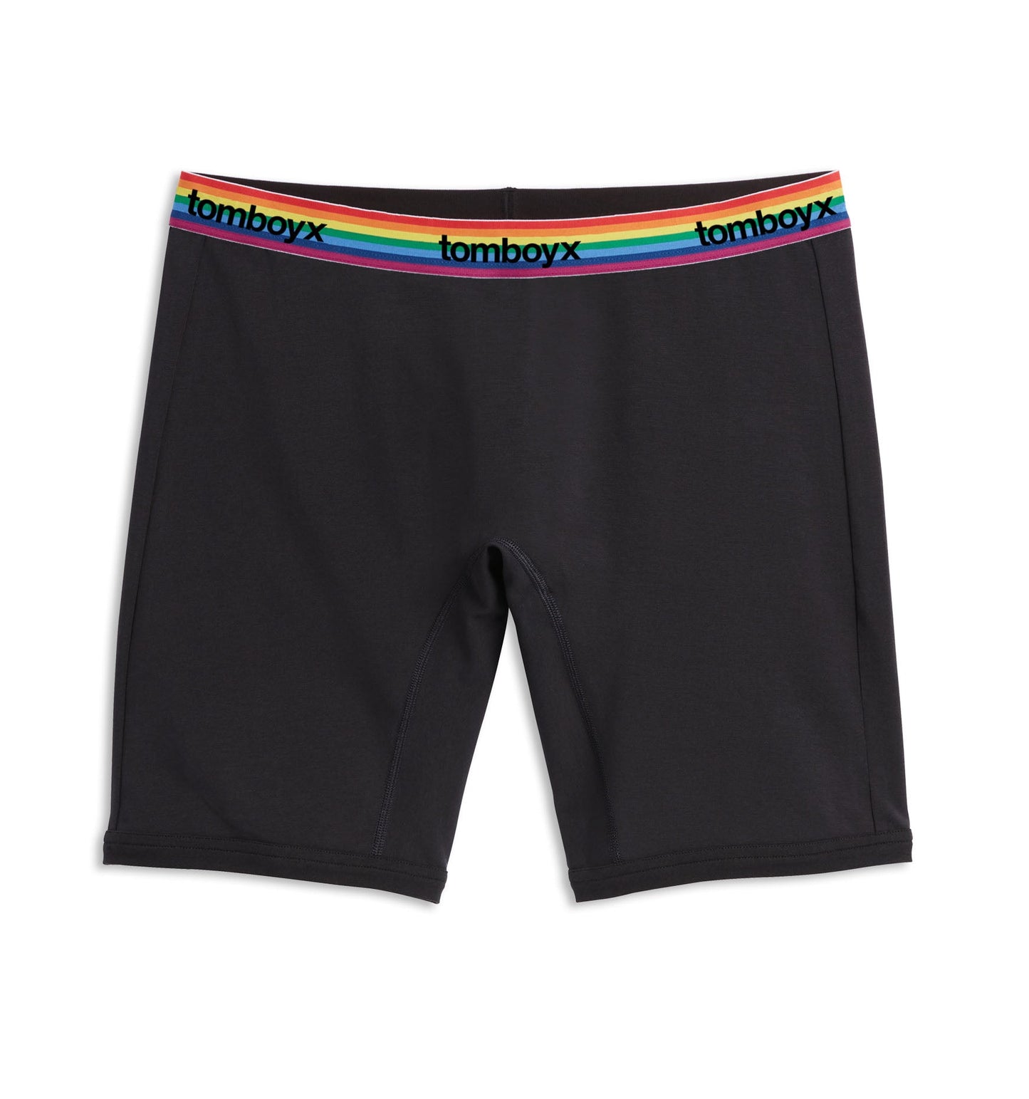 TomboyX 9" Boxer Briefs - Black Rainbow Logo