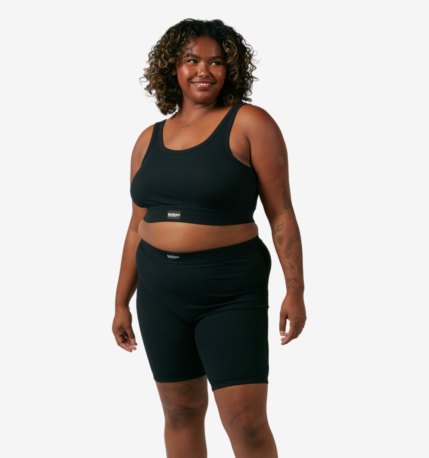TomboyX Bamboo Rib 9" Boxer Briefs - Black