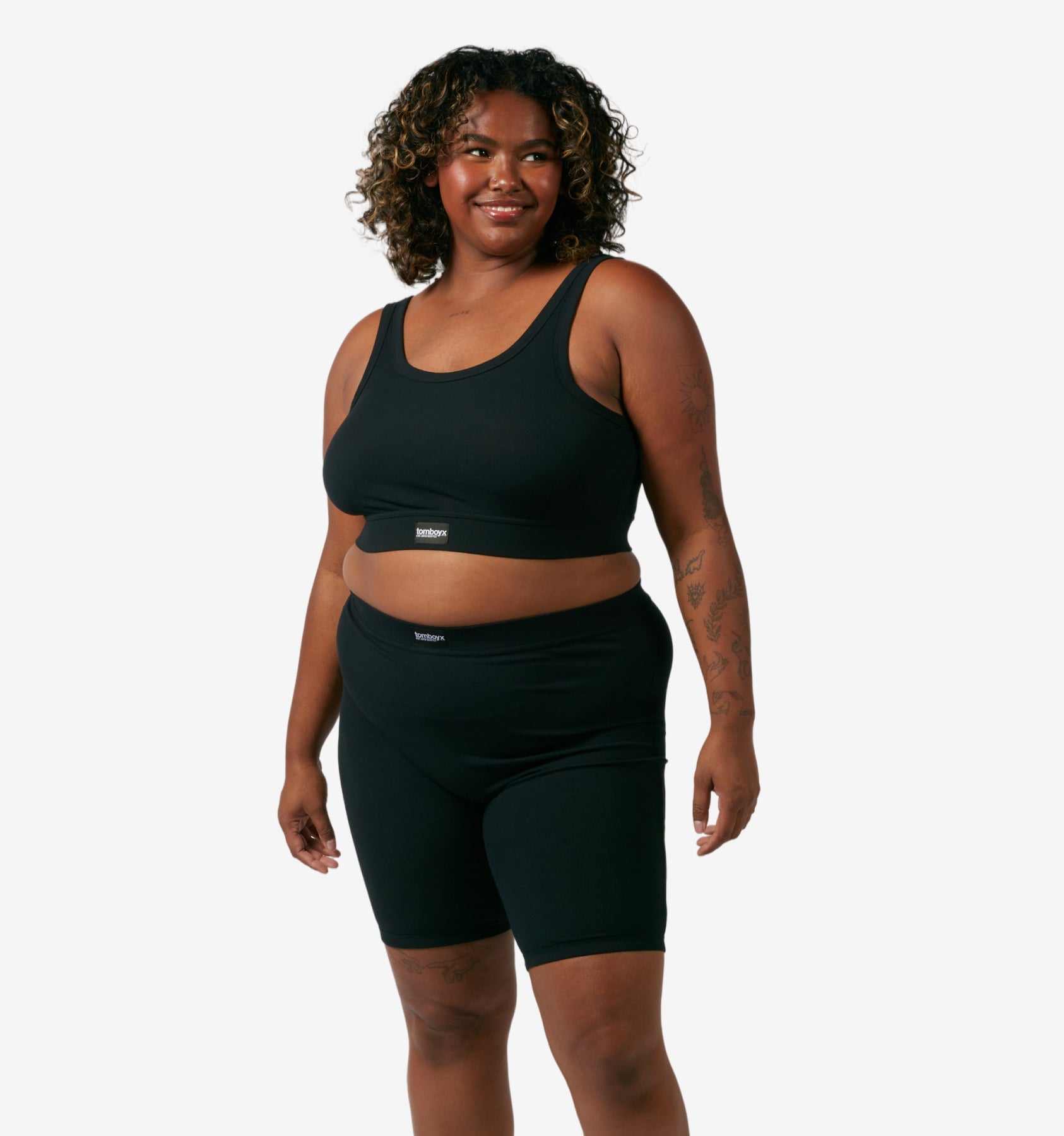 TomboyX Bamboo Rib 9" Boxer Briefs - Black