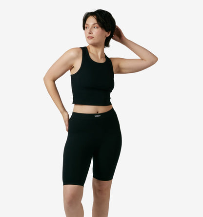 TomboyX Bamboo Rib 9" Boxer Briefs - Black