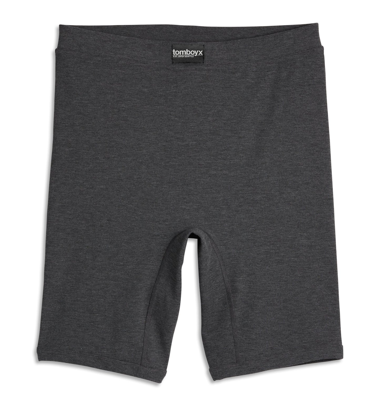 TomboyX Bamboo Rib 9" Boxer Briefs - Heather Gray