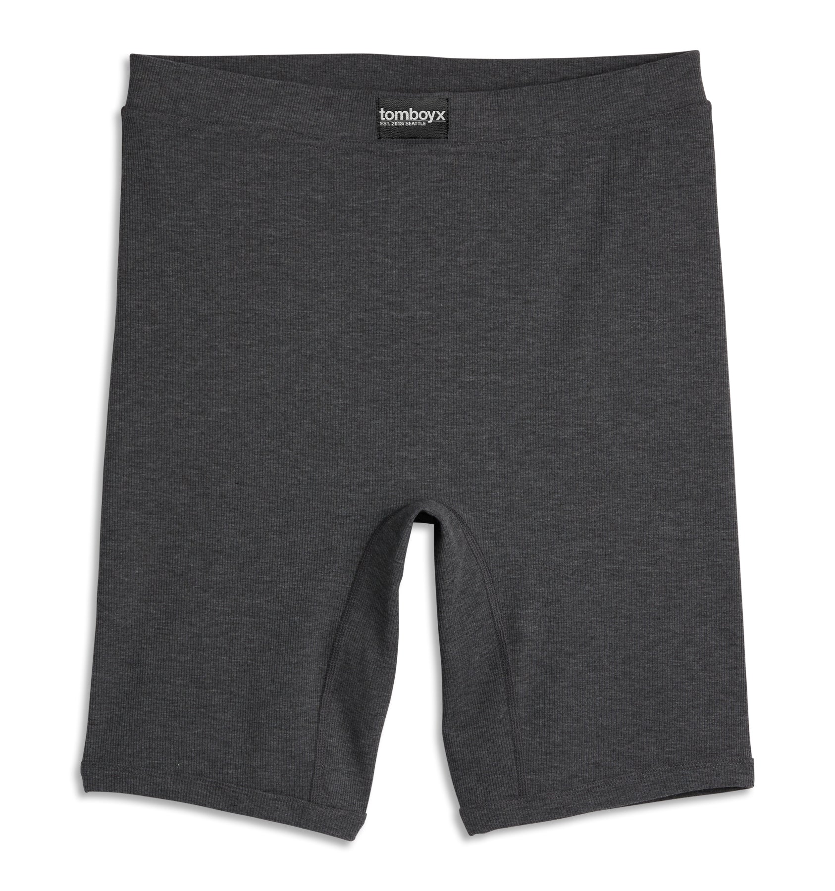 TomboyX Bamboo Rib 9" Boxer Briefs - Heather Gray