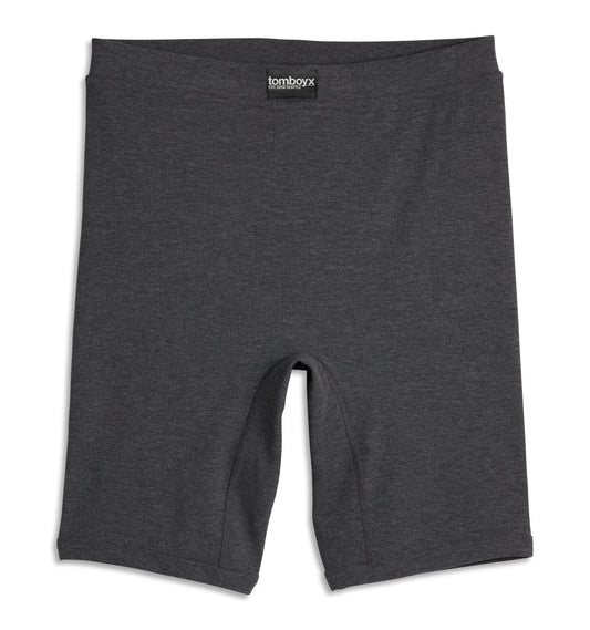 TomboyX Bamboo Rib 9" Boxer Briefs - Heather Gray