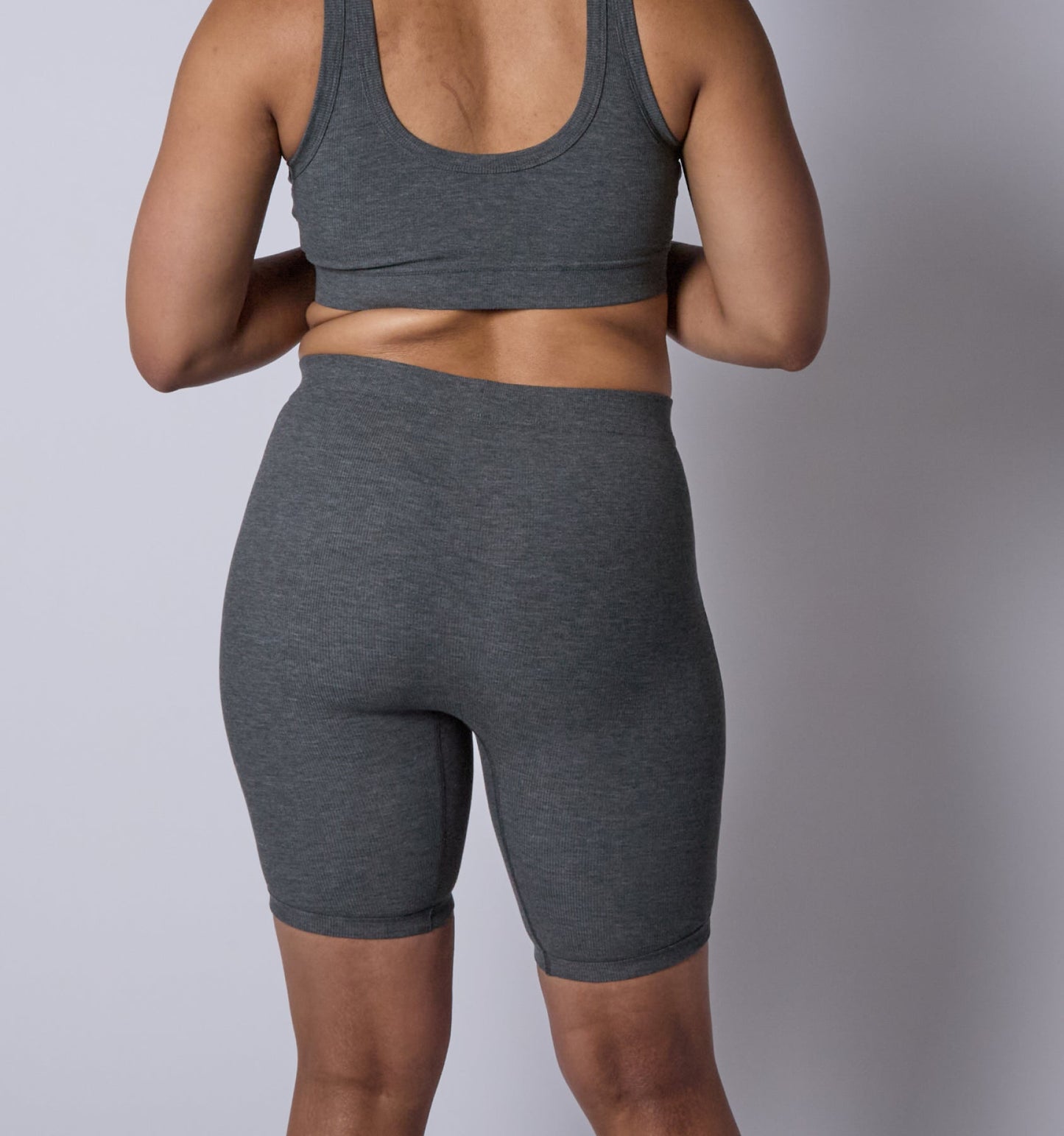 TomboyX Bamboo Rib 9" Boxer Briefs - Heather Gray