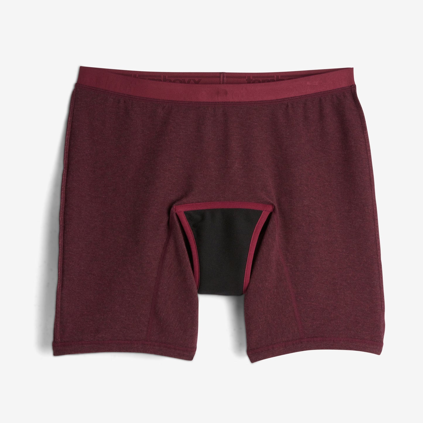 TomboyX First Line Period 9" Boxer Briefs - Black Cherry Heather