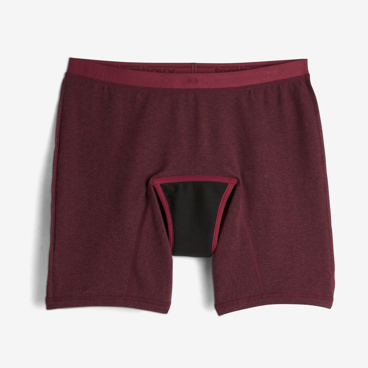TomboyX First Line Period 9" Boxer Briefs - Black Cherry Heather