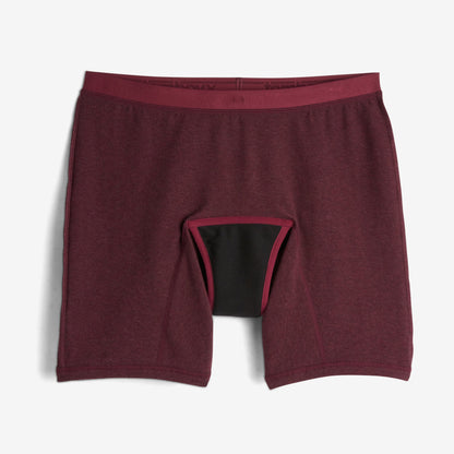 TomboyX First Line Period 9" Boxer Briefs - Black Cherry Heather