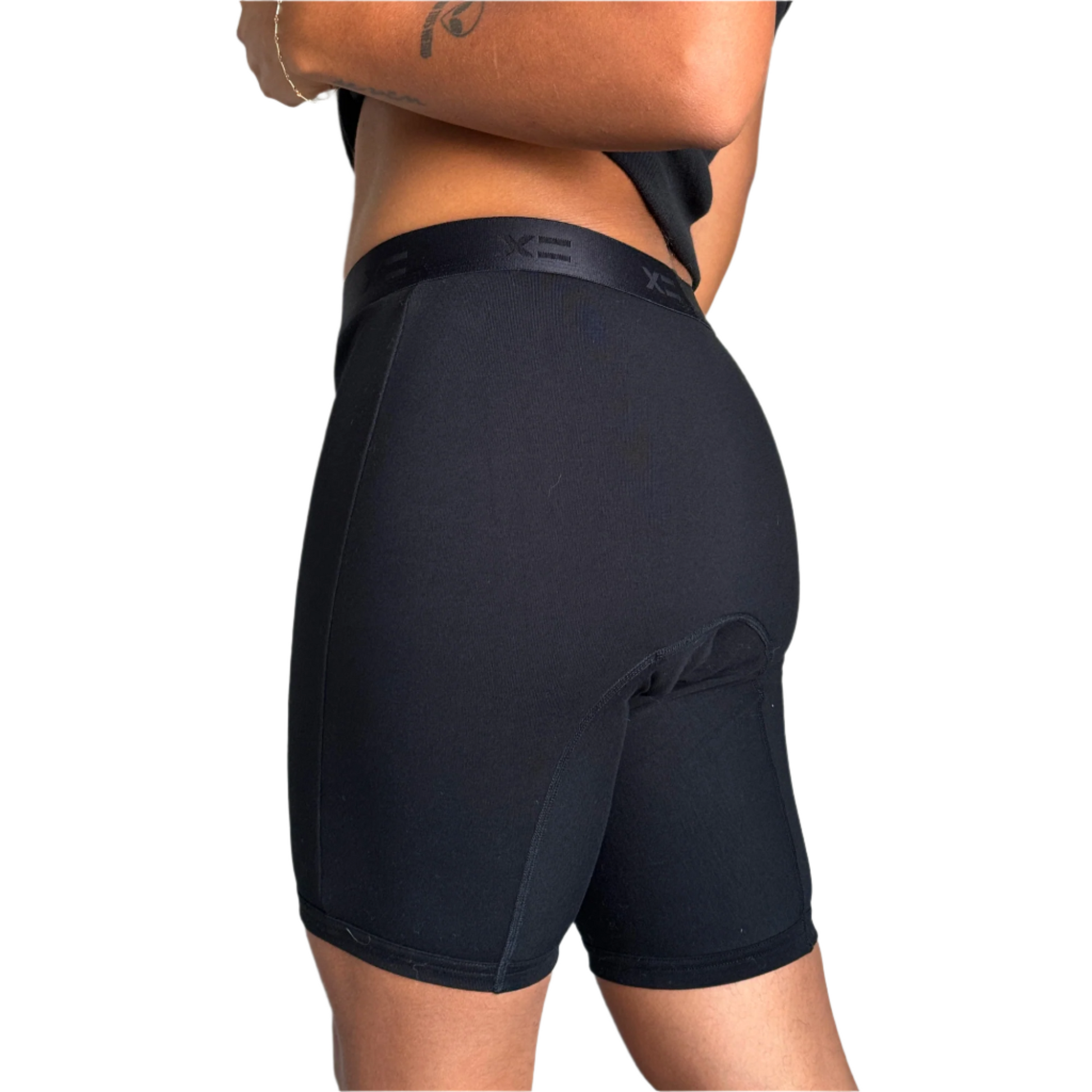 TomboyX First Line Period 9" Boxer Briefs - X= Black