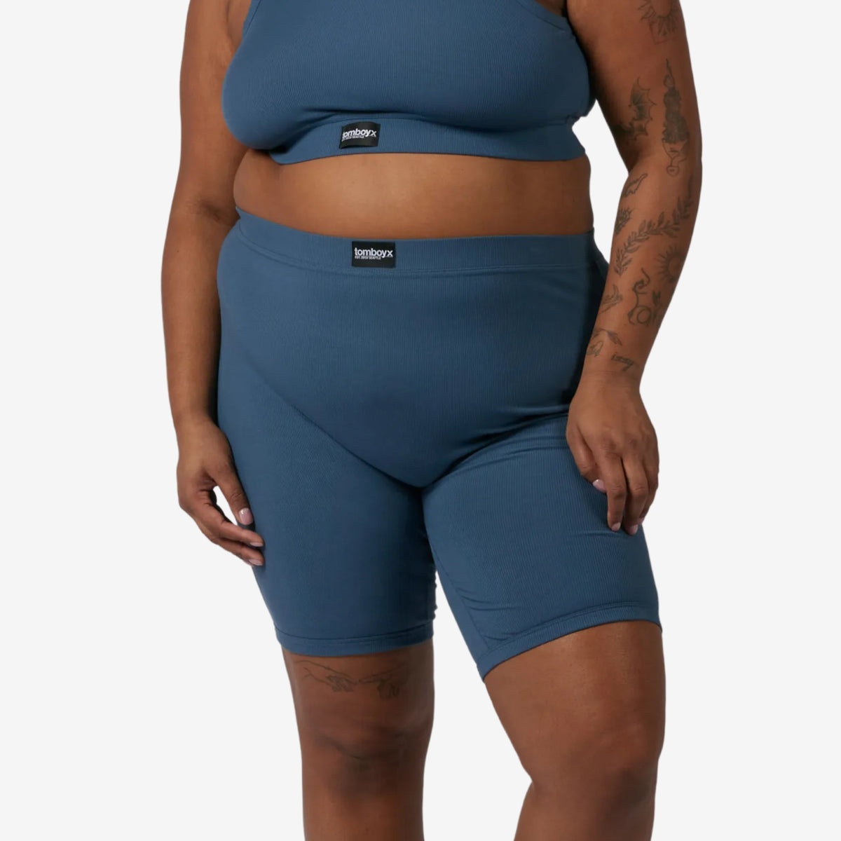 TomboyX Bamboo Rib 9" Boxer Briefs - Bering Sea