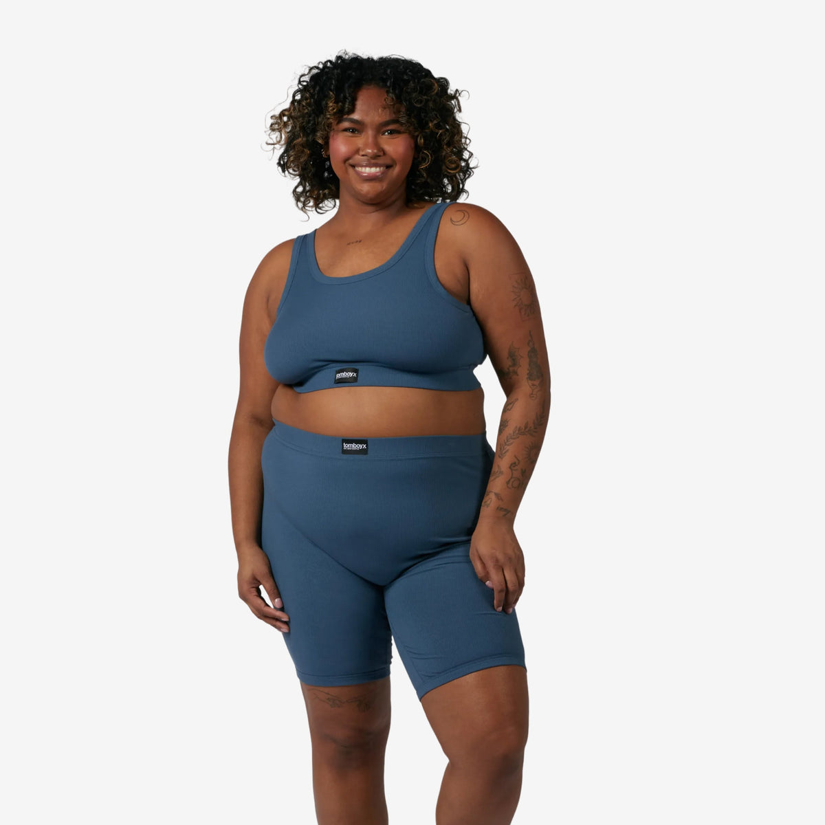 TomboyX Bamboo Rib 9" Boxer Briefs - Bering Sea