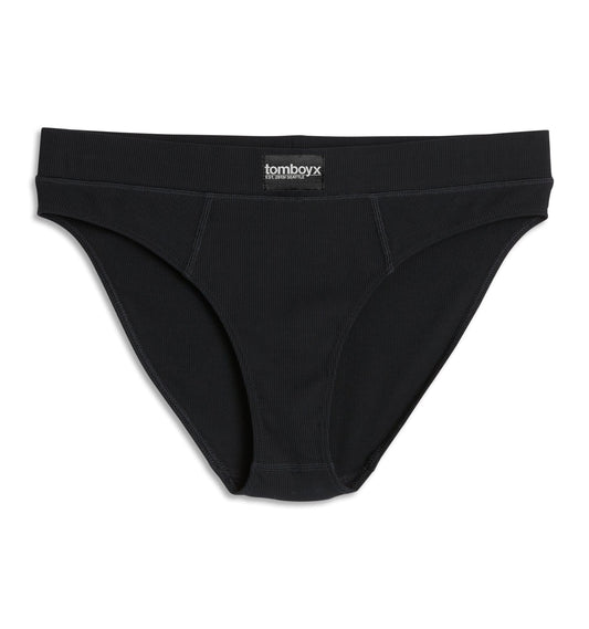 TomboyX Bamboo Rib Cheeky - Black