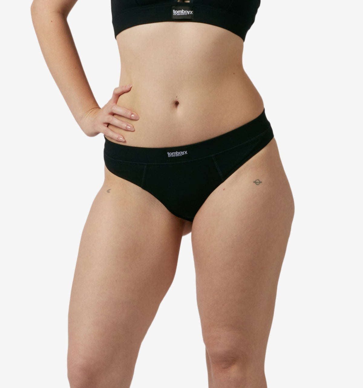 TomboyX Bamboo Rib Cheeky - Black