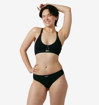 TomboyX Bamboo Rib Cheeky - Black