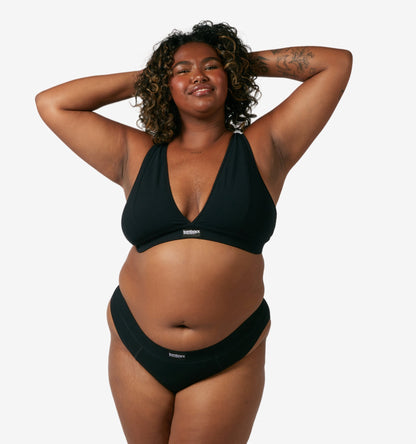 TomboyX Bamboo Rib Cheeky - Black