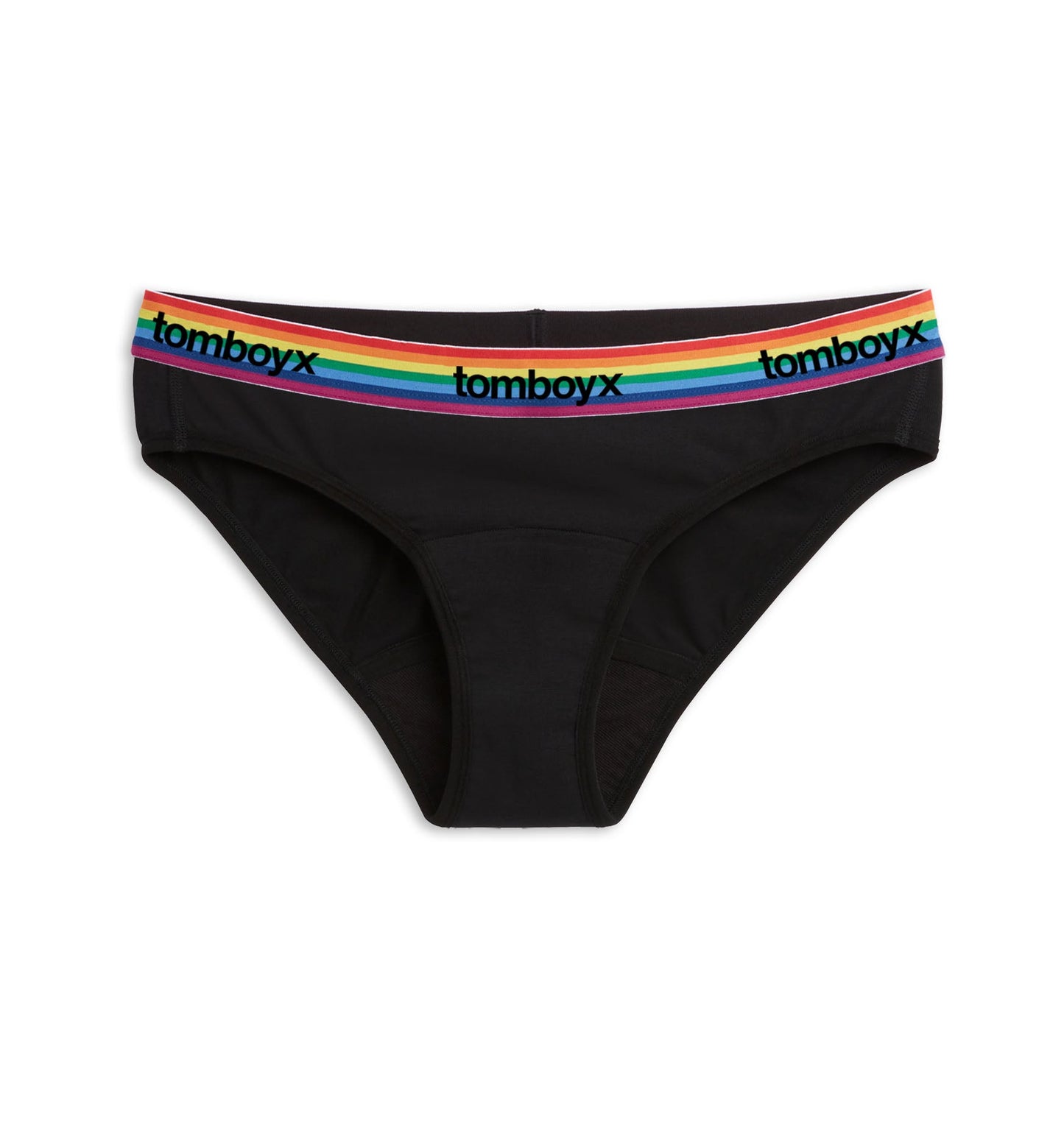 TomboyX First Line Period Bikini - Black Rainbow Logo