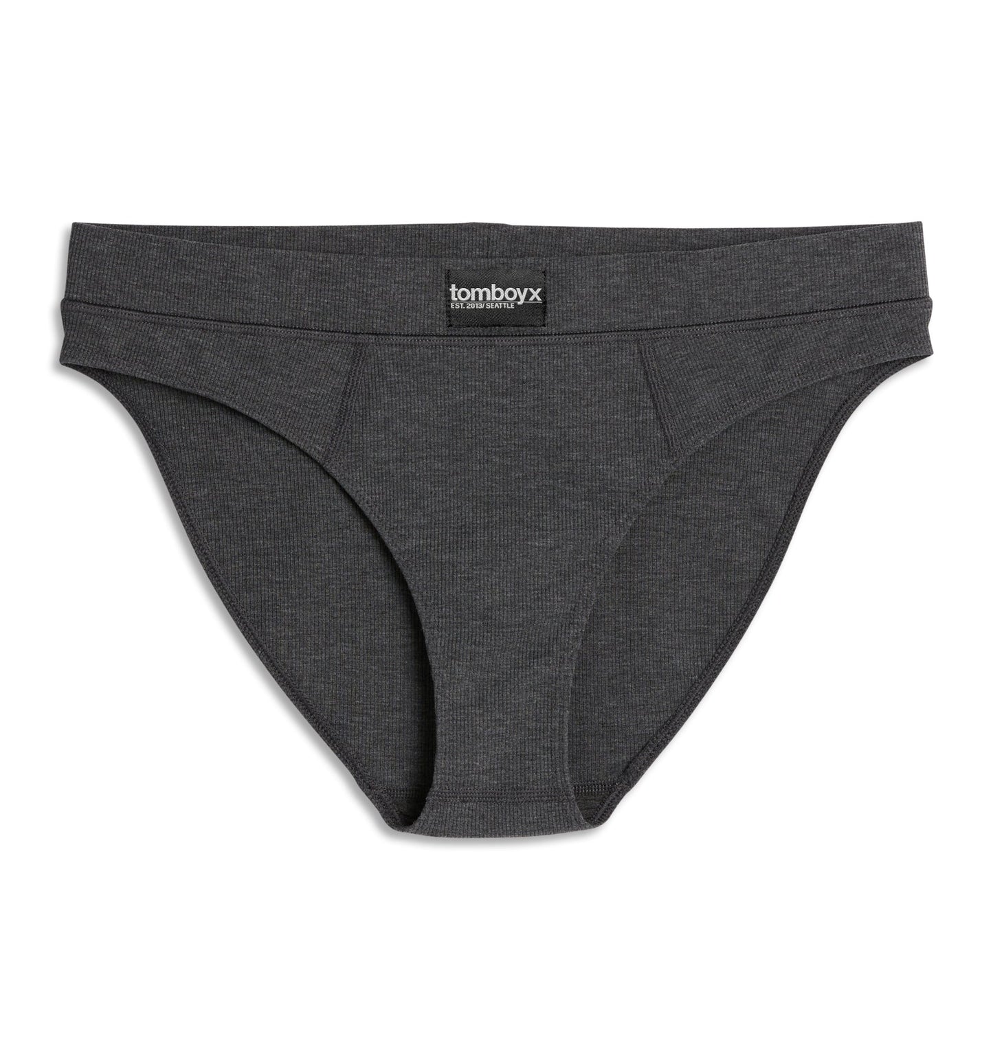 TomboyX Bamboo Rib Cheeky - Heather Gray