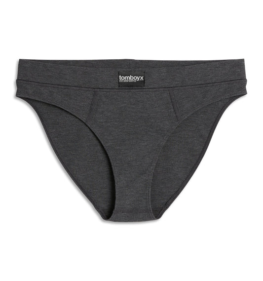 TomboyX Bamboo Rib Cheeky - Heather Gray