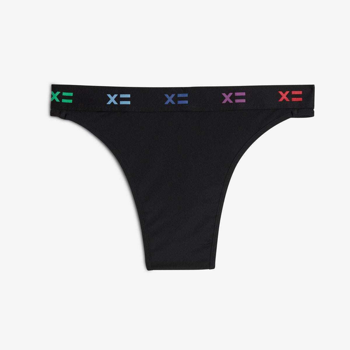 TomboyX SmoothTuck Tucking Thong - Black Rainbow