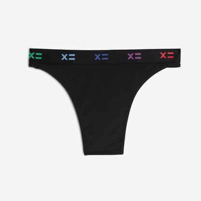 TomboyX SmoothTuck Tucking Thong - Black Rainbow
